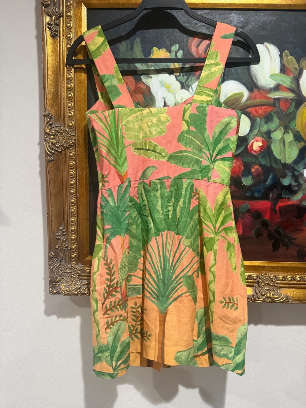 FARM Rio Peach and Green Tropical Print Dress - Picture 2 of 7